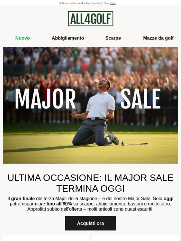 Ultima occasione: Fino all'80%