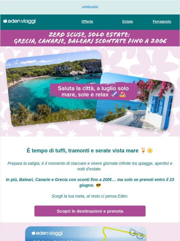 Pronto a partire? Il mare ti aspetta (con sconto) ✈️😎