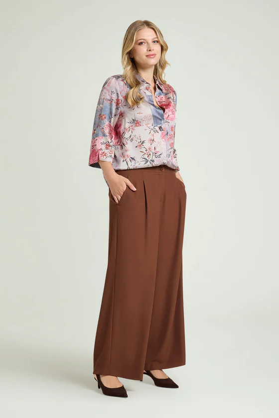 PANTALONI AMPI IN CADY FLUIDO
