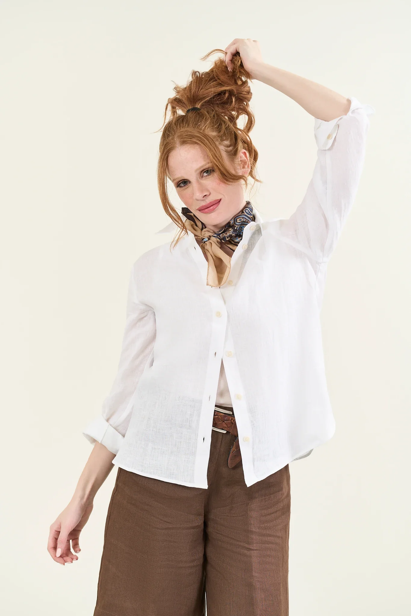 Image of Camicia bianca lino
