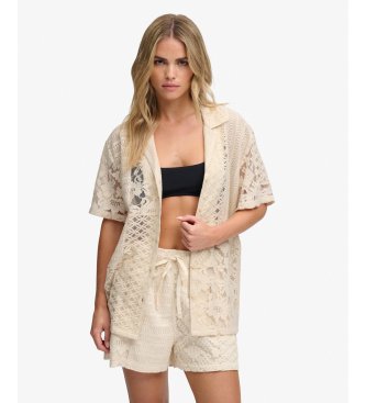 Camicia di Pizzo Resort beige