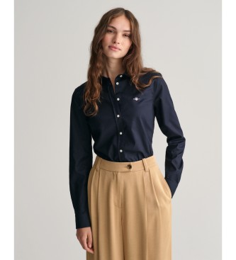 Camicia Oxford Slim Fit elasticizzata blu marino