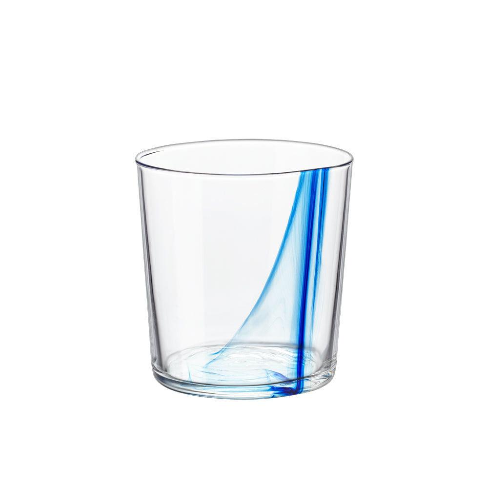 35.5 cl - Stria Blu Water Glass In Glass - Set 12 Pcs
