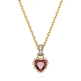 Pendente Chroma, Cuore, Rosso, Placcato color oro