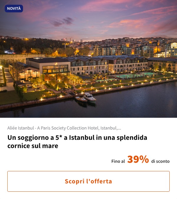 Un soggiorno a 5* a Istanbul in una splendida cornice sul mare
