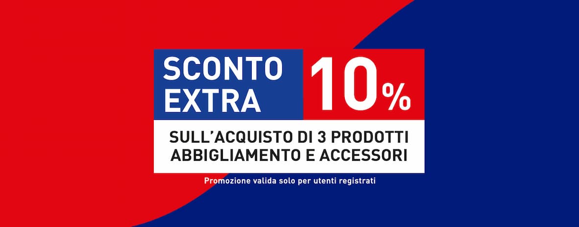 EXTRA 10% DI SCONTO SE ACQUISTI 3 PEZZI