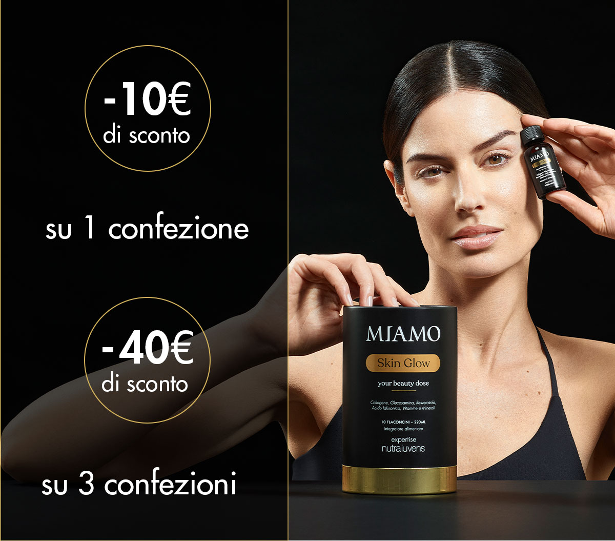 -10€ di sconto su 1 confezione e -40€ su 3 confezioni