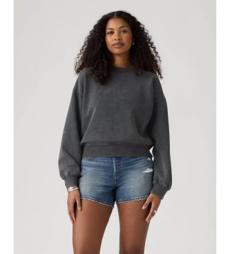 Felpa Vintage Boxy nero