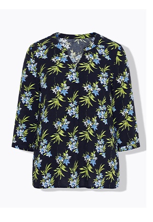 Printed Split Neck Blouse - Now available in all your favorite prints.