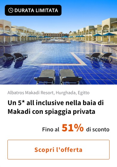 Un 5* all inclusive nella baia di Makadi con spiaggia privata