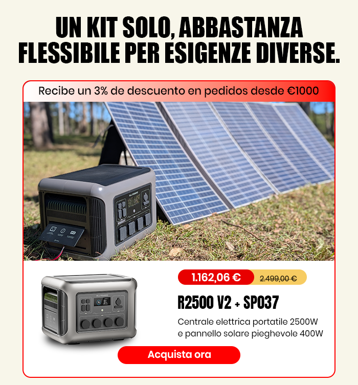 R2500 V2 + SP037 Pannello Solare 400W