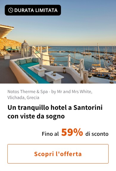 Un tranquillo hotel a Santorini con viste da sogno