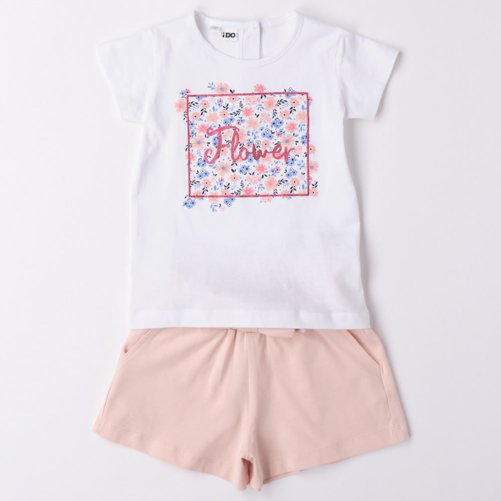 Image of COMPLETO T-SHIRT E SHORT 4.6781 BAMBINA IDO
