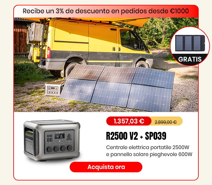 R2500 V2 + SP039 Pannello Solare 600W