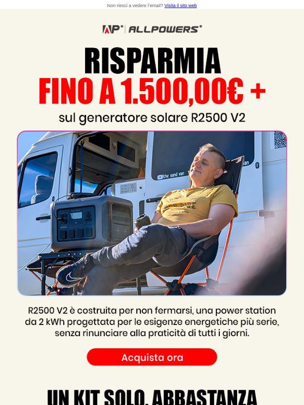 Prime Day: risparmia fino a 1.500€ sui kit solari R2500 V2.