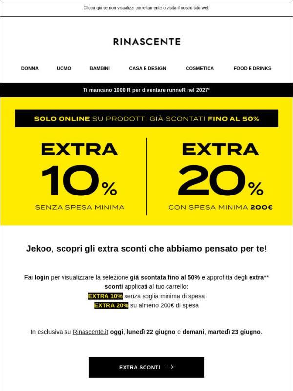 Extra sconti online: scoprili ora!