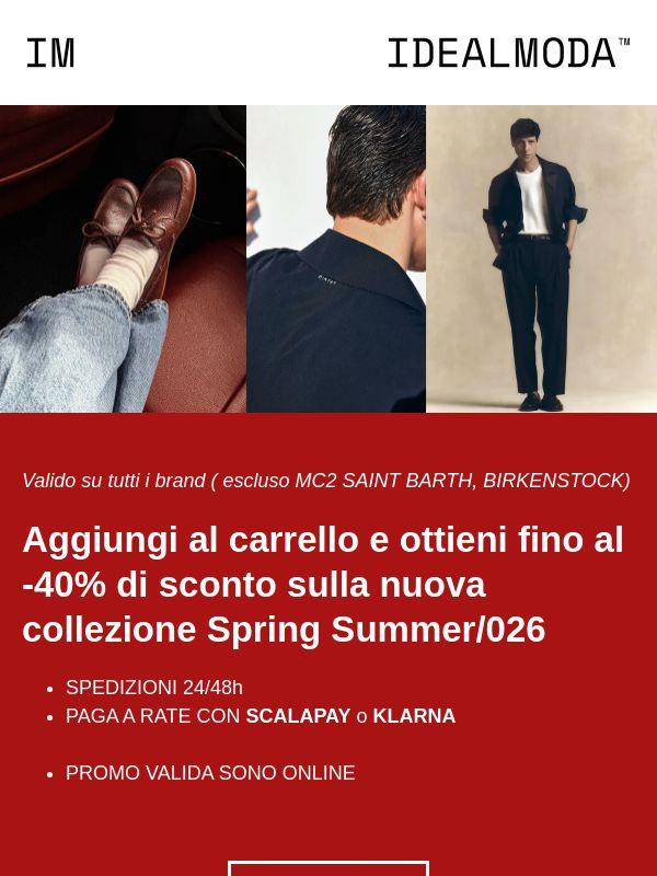Accesso Esclusivo alla Pre-Sale: fino a 40% di sconto su SS26.