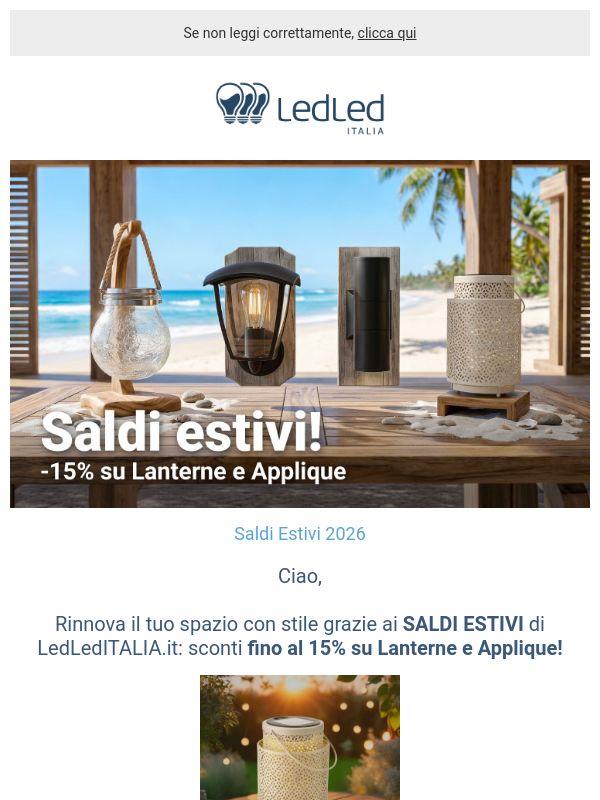 ! 🌞 Applique in sconto fino al 15%!