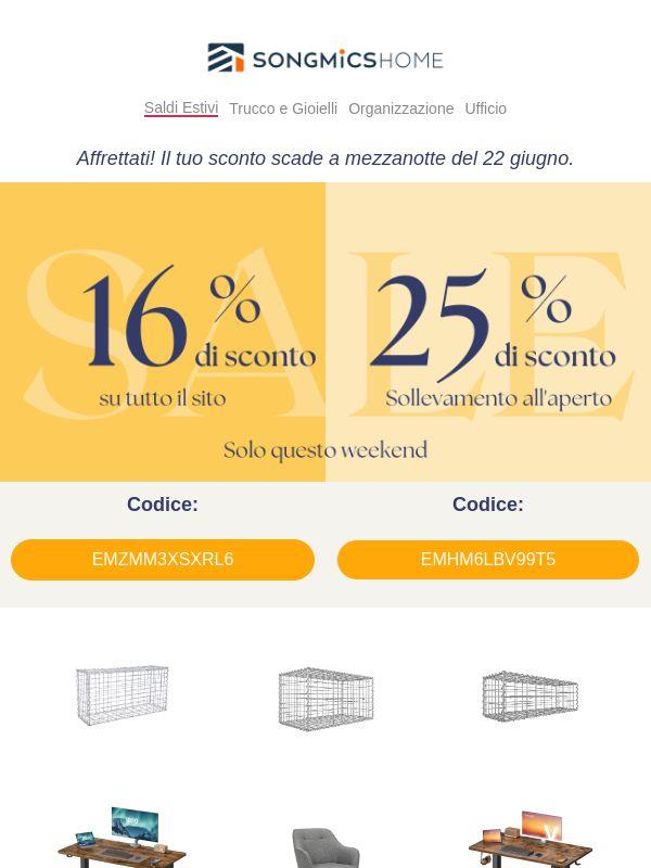 ⌛Ultimo promemoria: il tuo sconto fino al 25% sta per scadere