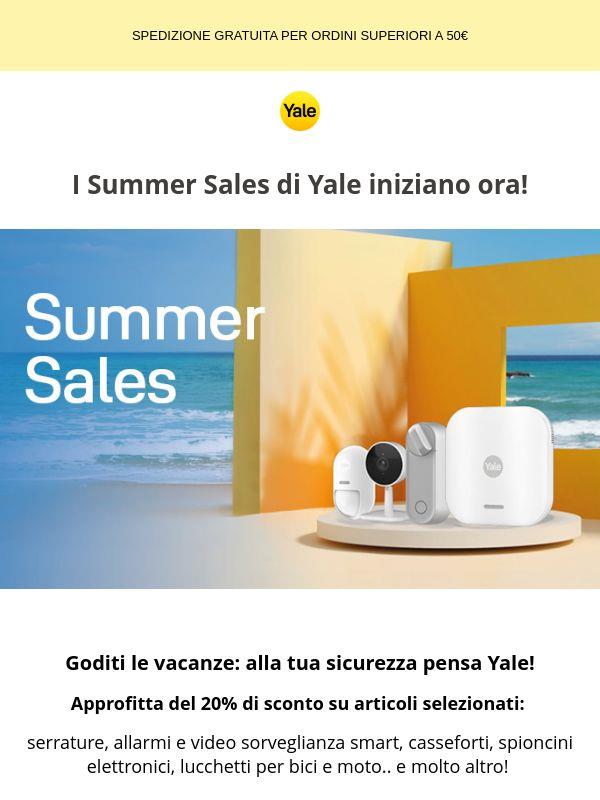 I Summer Sales di Yale iniziano ora!