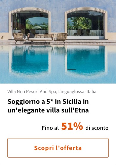 Soggiorno a 5* in Sicilia in un'elegante villa sull'Etna