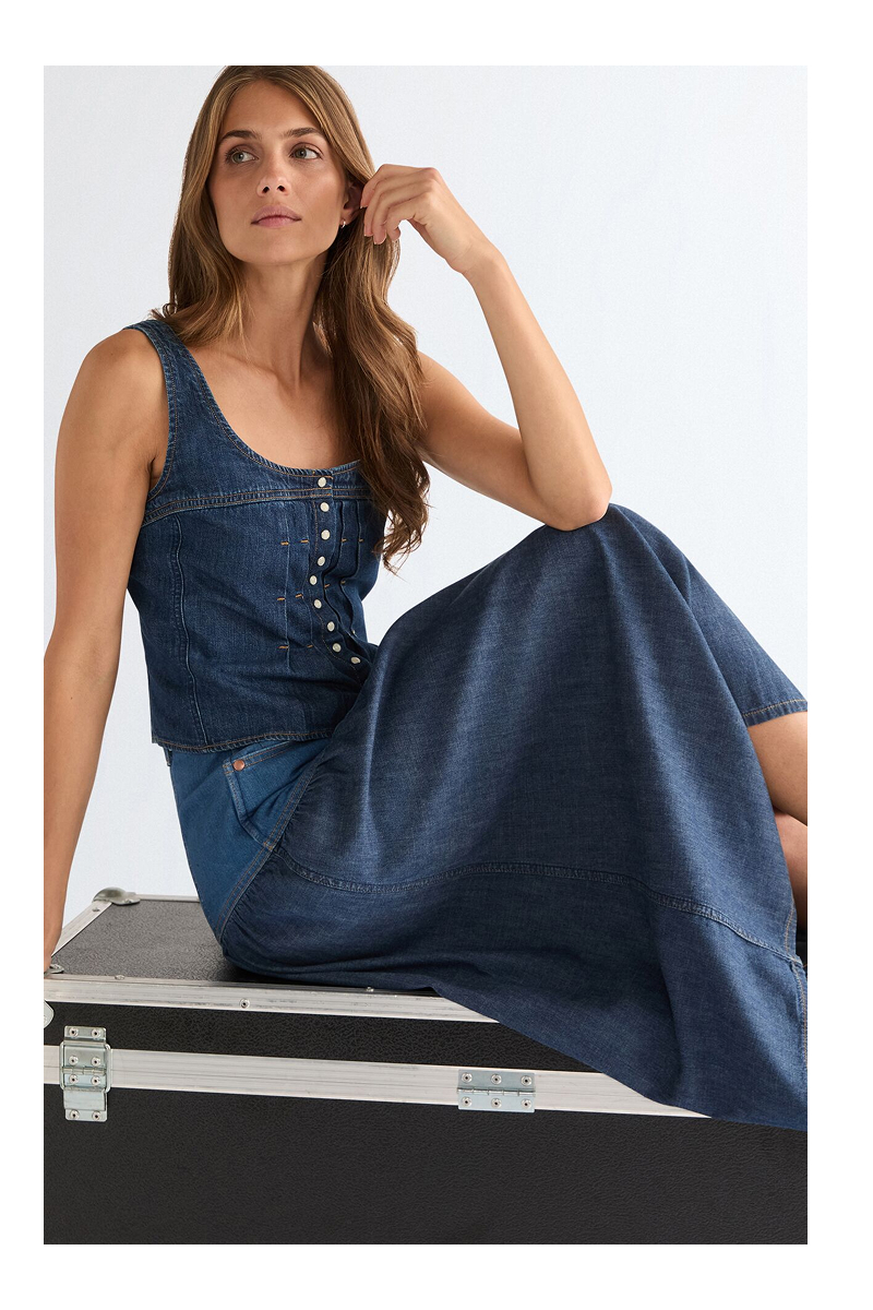 Regular Basque Waist Skirt