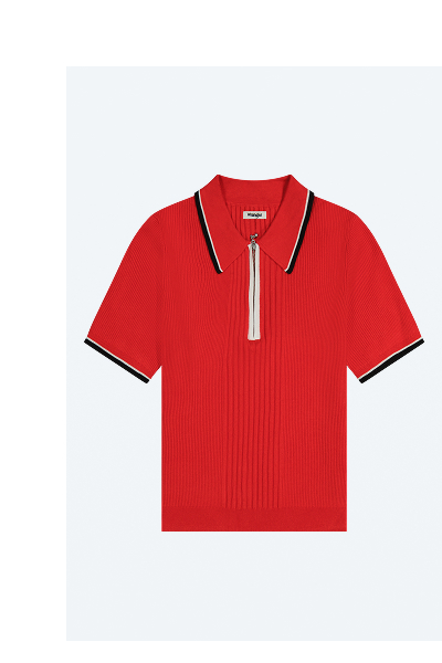 Slim Quarter Zip Polo