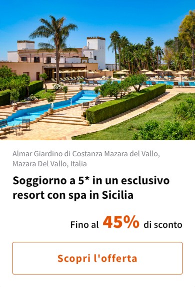 Soggiorno a 5* in un esclusivo resort con spa in Sicilia