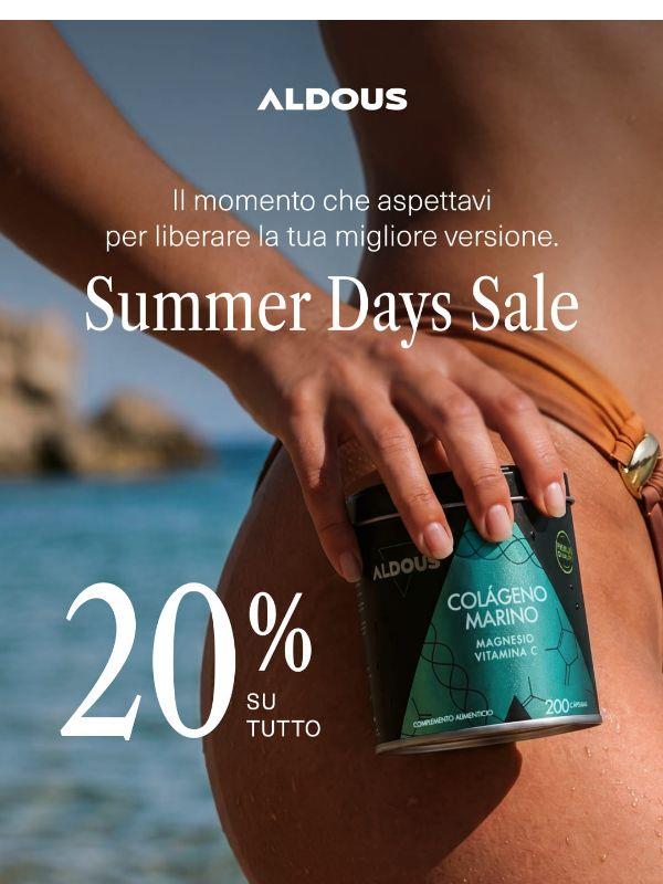 Summer Days Sale. -20% su tutto.