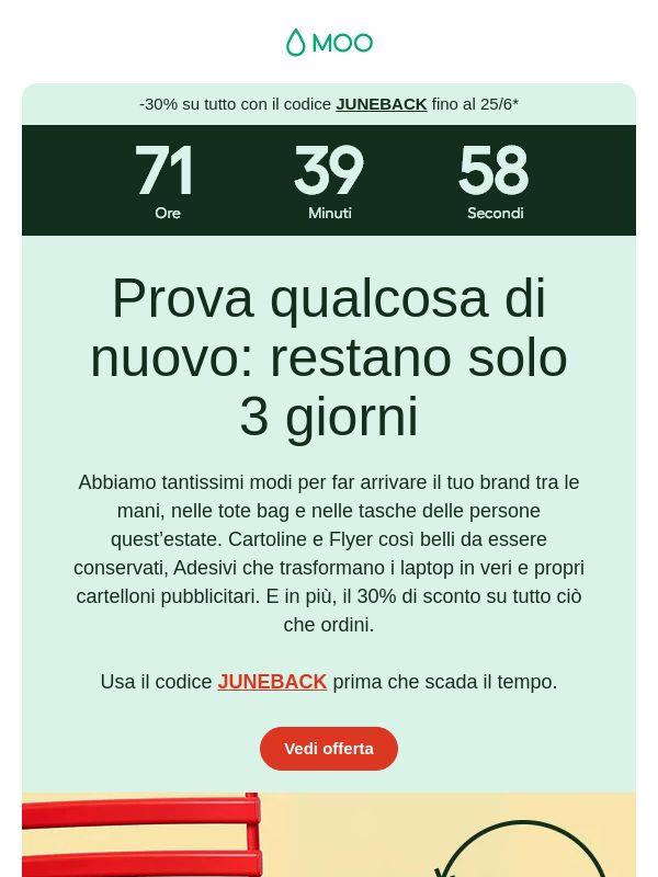 - 30% su tutto: restano 3 giorni ⏱️