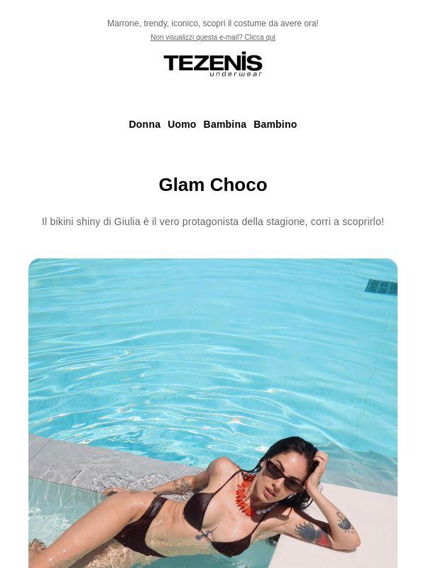 Giulia De Lellis sceglie il bikini Shiny Glam Choco 🤎