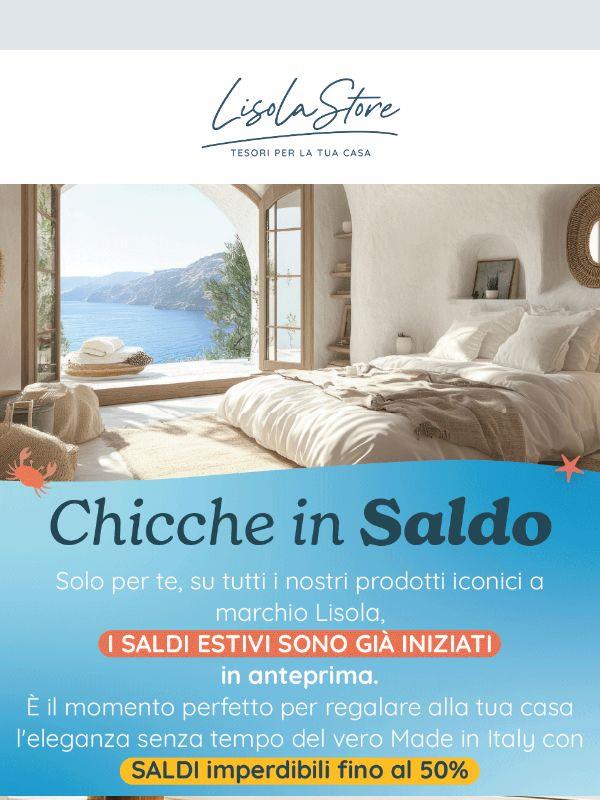 🏝️ I SALDI Estivi su LisolaStore sono già iniziati: regala alla tua casa l'eleganza del Made in Italy