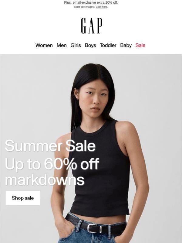 You just got up to 60% off markdowns — the annual Summer Sale is back