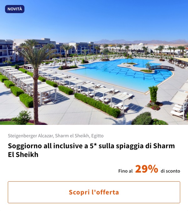 Soggiorno all inclusive a 5* sulla spiaggia di Sharm El Sheikh