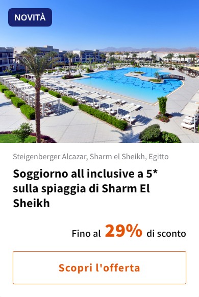 Soggiorno all inclusive a 5* sulla spiaggia di Sharm El Sheikh