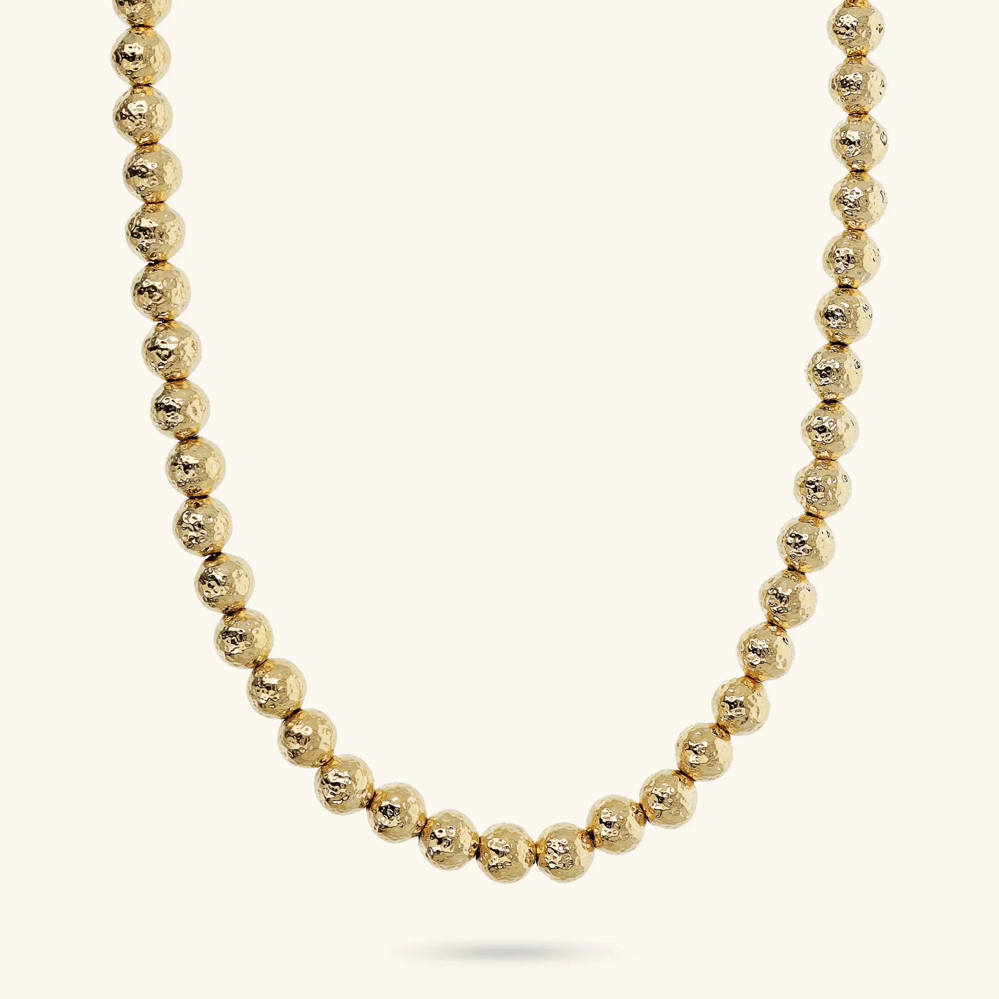 Image of Collana Girocollo con Sfere Martellate