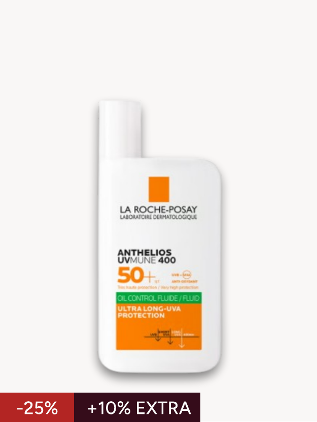 La Roche-Posay Anthelios UVMune 50+ Fluido Protezione Solare per Pelle Grassa a Tendenza Acneica 50 ml