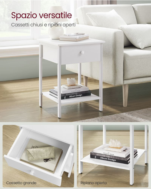 Tavolino con Cassetto e Ripiano