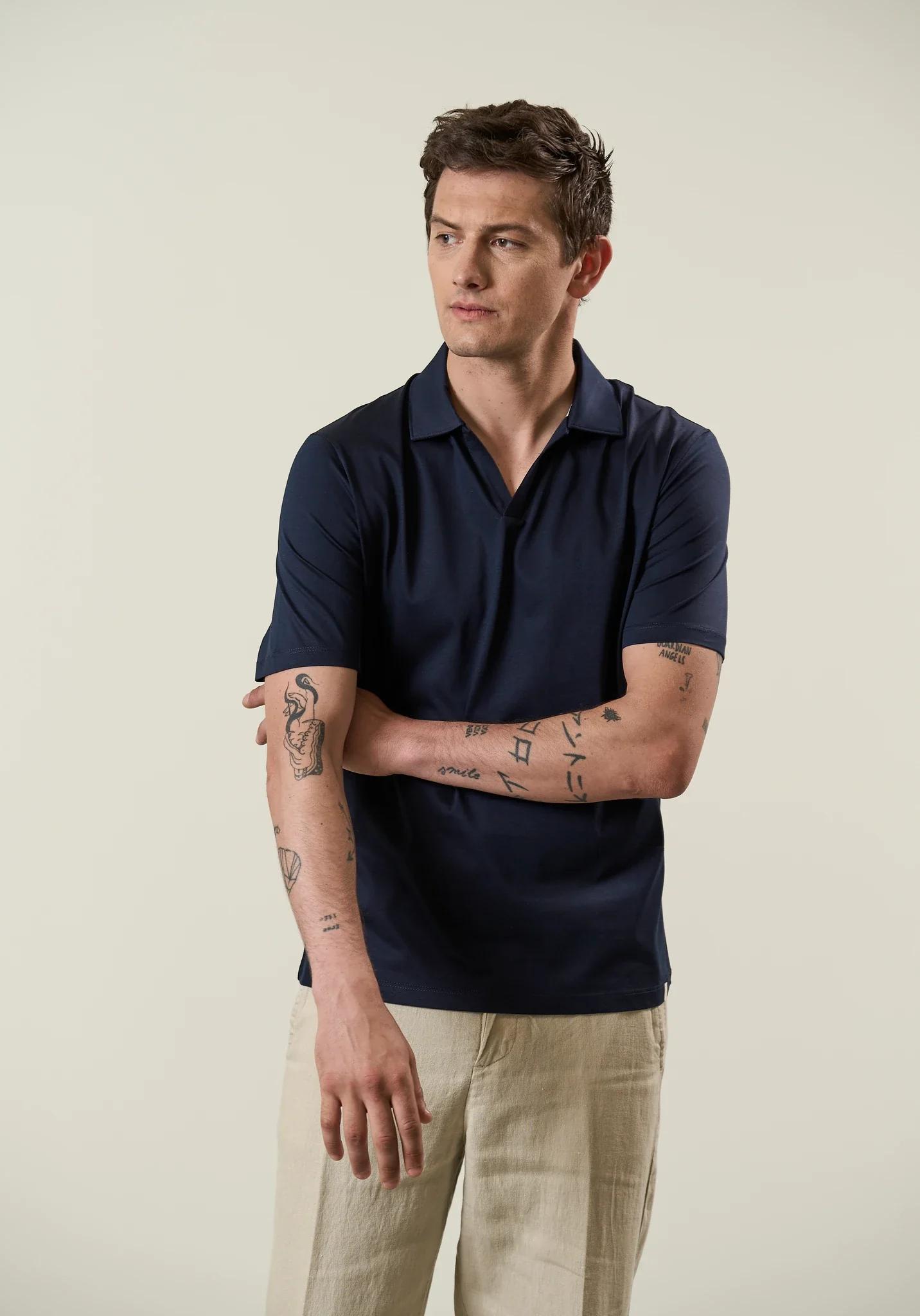 Image of Polo blu derby jersey