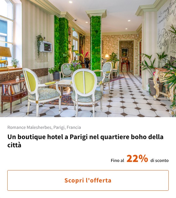 Un boutique hotel a Parigi nel quartiere boho della città