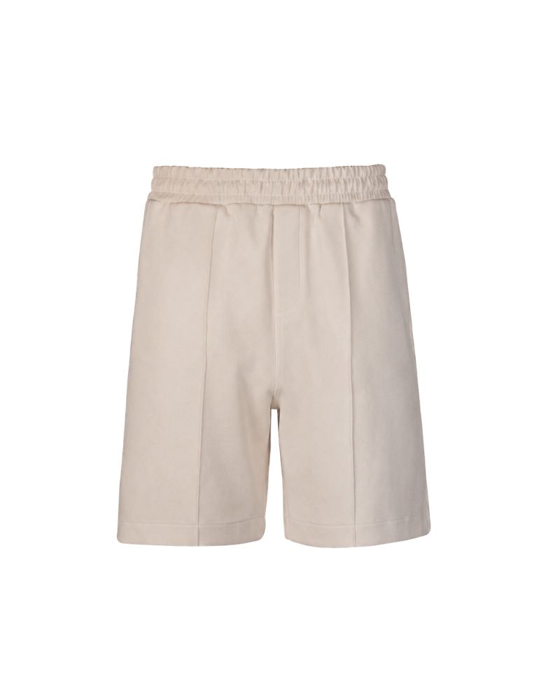 Pantaloncino Loose Fit in Interlock Beige