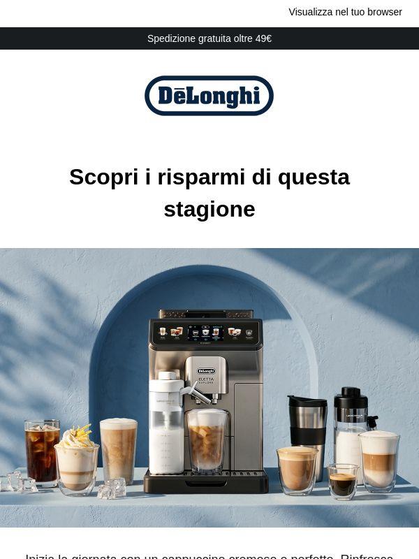 Giornate De’Longhi: fino a 30% di sconto sulle collezioni iconiche