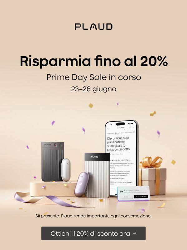 L’offerta Prime Day è attiva: Fino al 20% di sconto