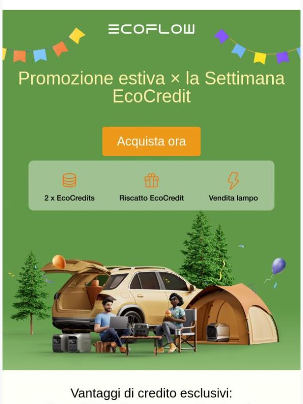 Promozione estiva × la Settimana EcoCredit: Fino all'80% di sconto con i tuoi EcoCredit