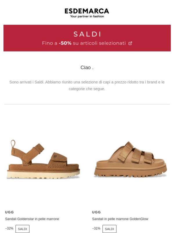 Sono arrivati i Saldi sui Suoi brand