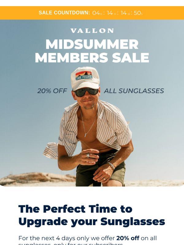 Midsummer Sale: 20% Off Sunglasses 🔅