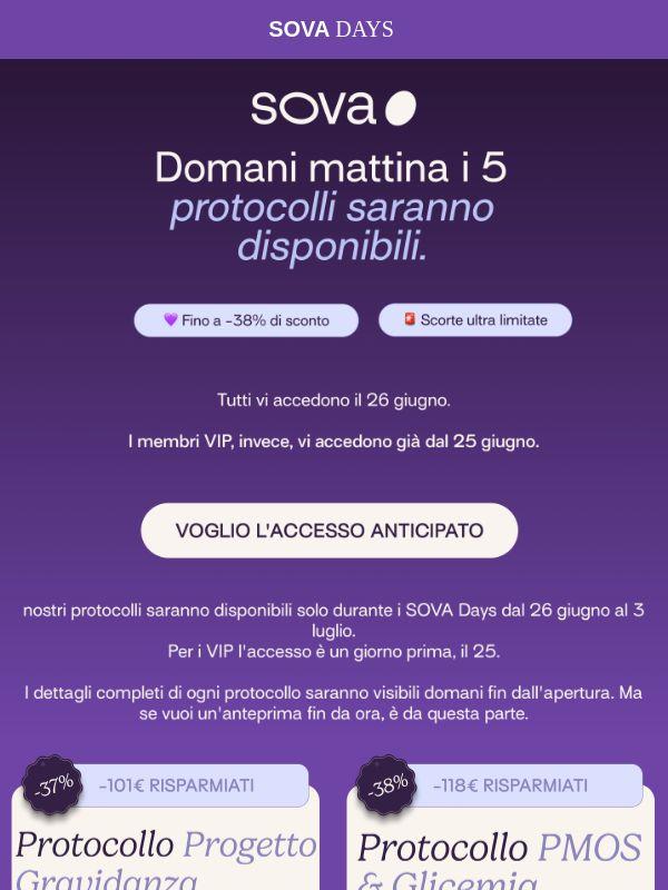 I SOVA Days aprono domani.