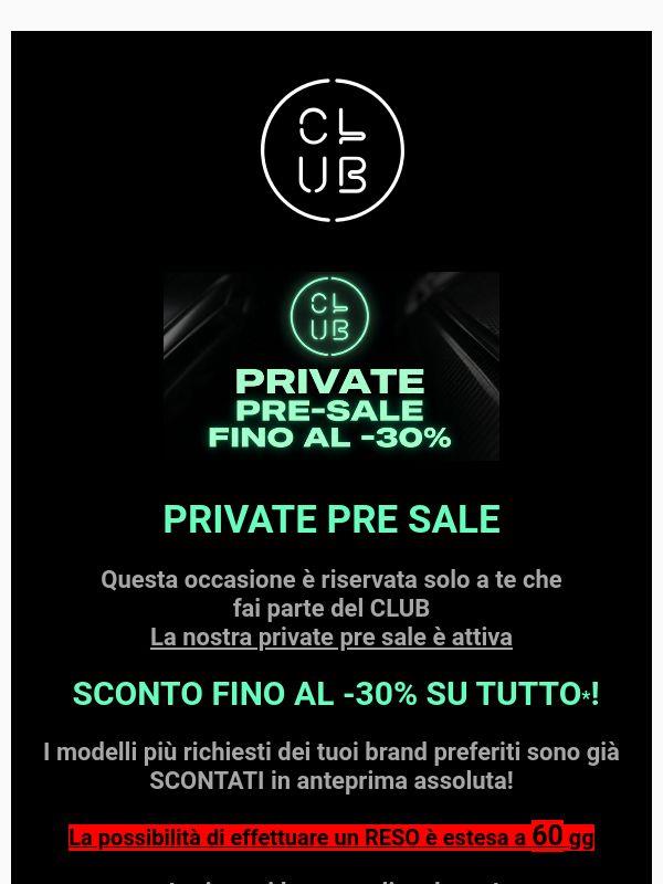 *|FNAME|* di CLUB: questo è solo per te. -30% privato ⚫
