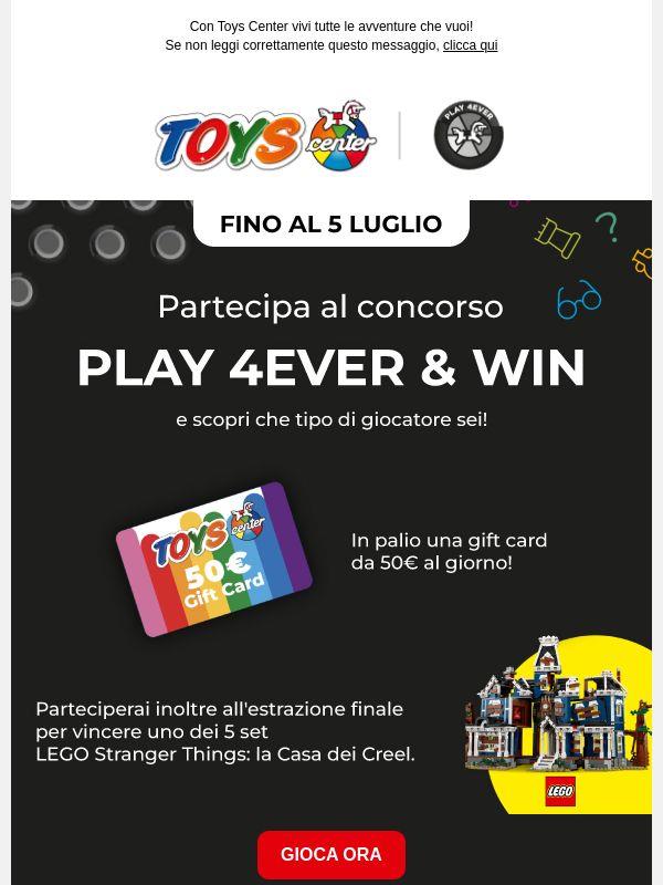 🎁 Prova a vincere ogni giorno una gift card da 50€ con Play 4Ever!