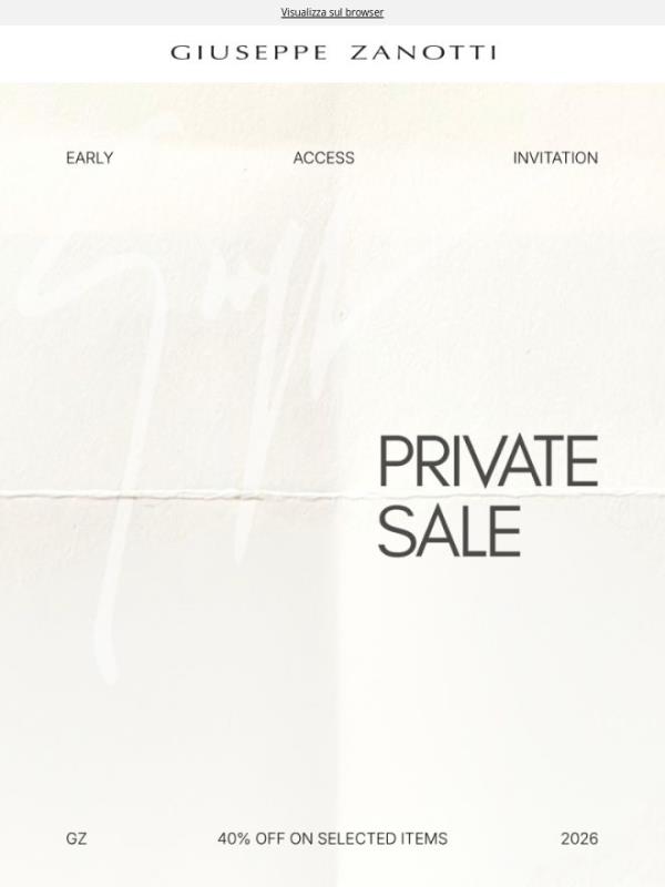 Private Sale | 40% Off